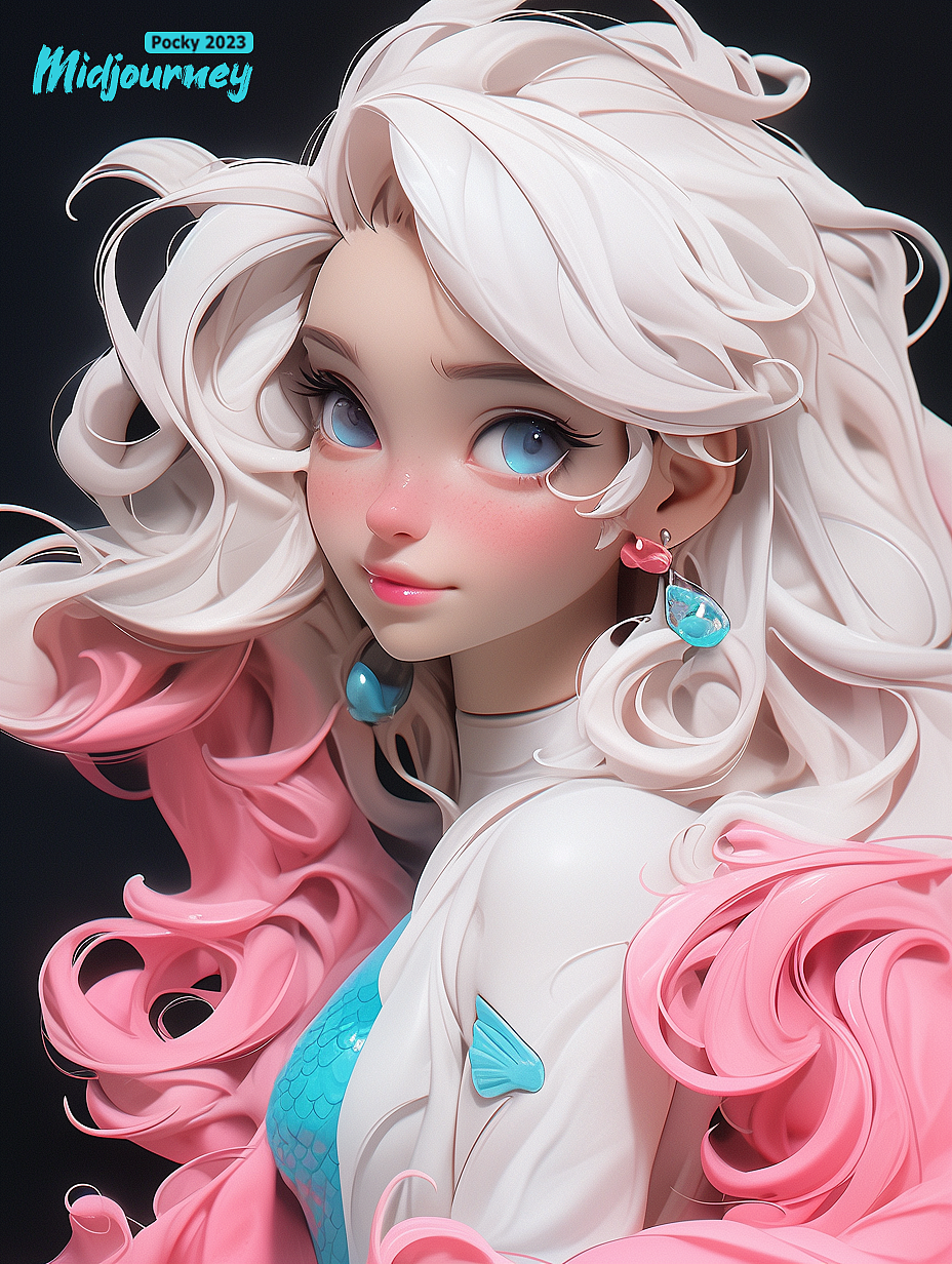 我心中の小美人鱼Ⅰ【NIJI-5】（图ZMzM5NjY5MzY0） - AI作品 - 站酷设计师PockyMini原创素材 - 站酷ZCOOL