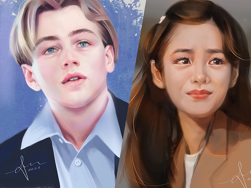 萊昂納多&孫藝珍（圖ZMzM3ODQyODQ0） - 藝術(shù)插畫 - 站酷設(shè)計師魔法少女GQ原創(chuàng)素材 - 站酷ZCOOL