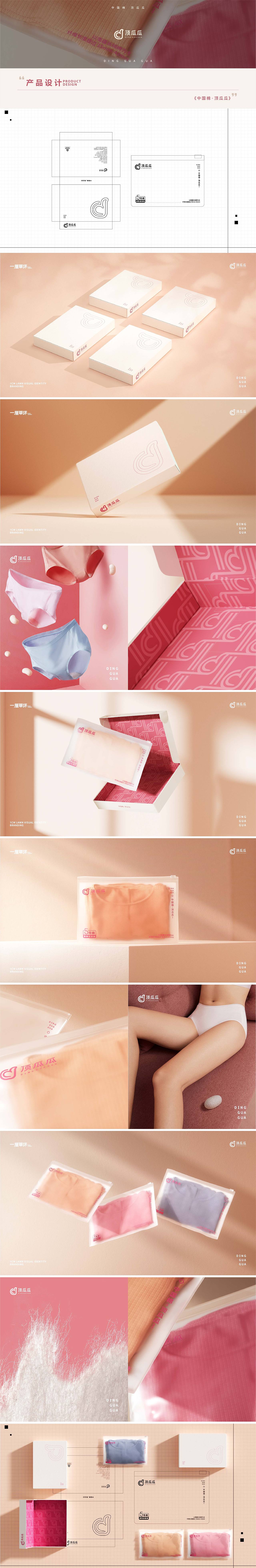 顶瓜瓜 X 一厘草坪-内衣品牌VI设计全案