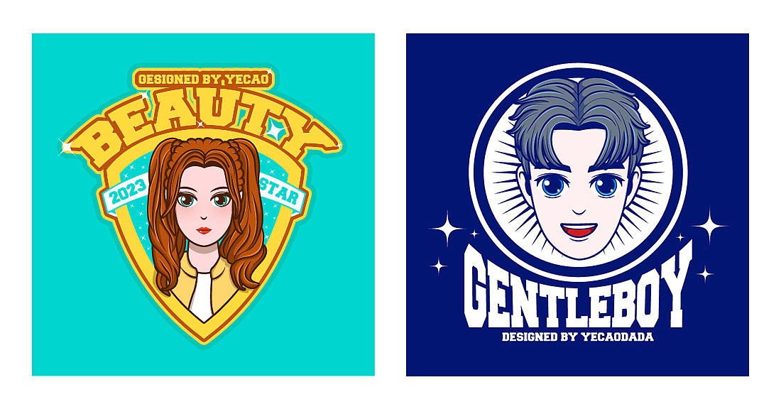 插画练习-文创-头像