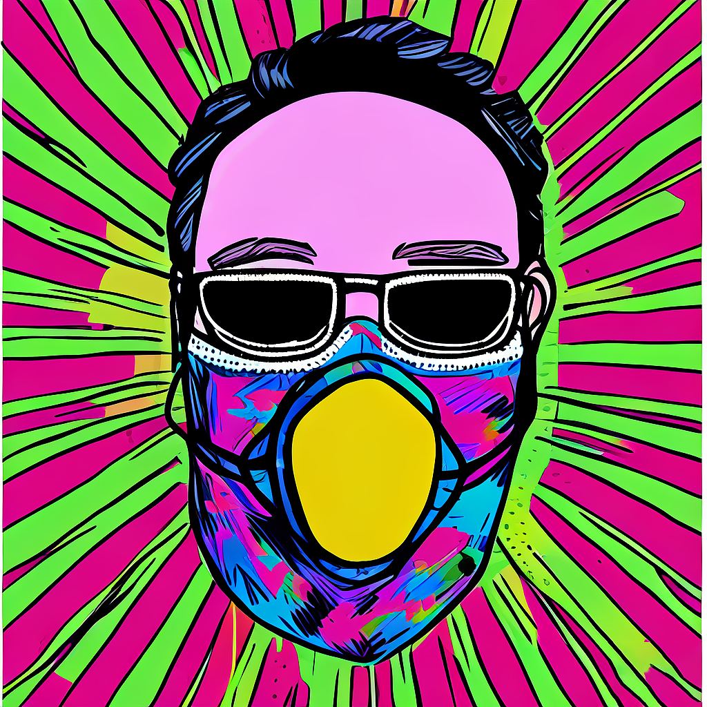 面具口罩mask装饰画墙绘涂鸦