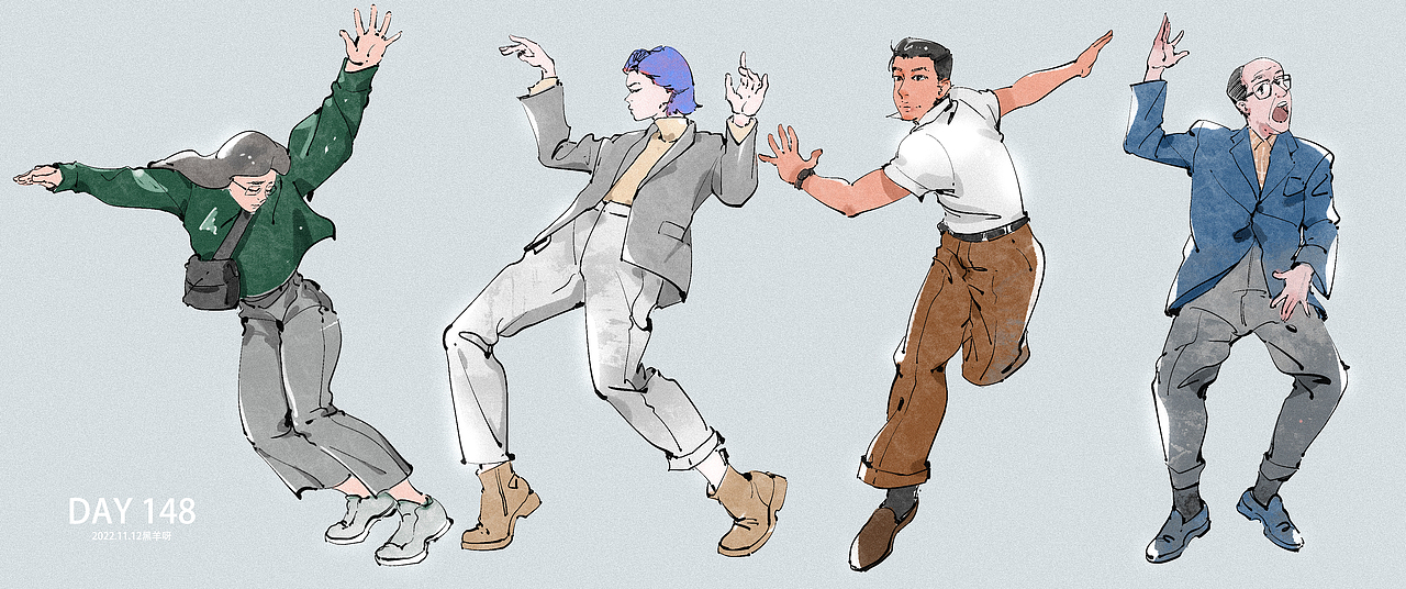 【人物隔日涂】101-172（图ZMzI2OTg5MzIw） - 创作习作 - 站酷设计师黑羊呀原创素材 - 站酷ZCOOL