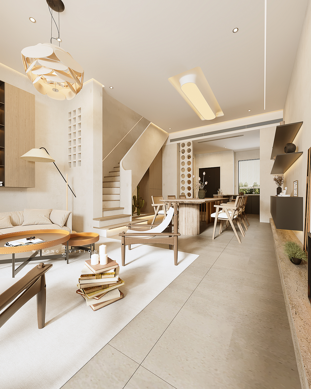 侘寂风   民宿大厅  戊空效果图