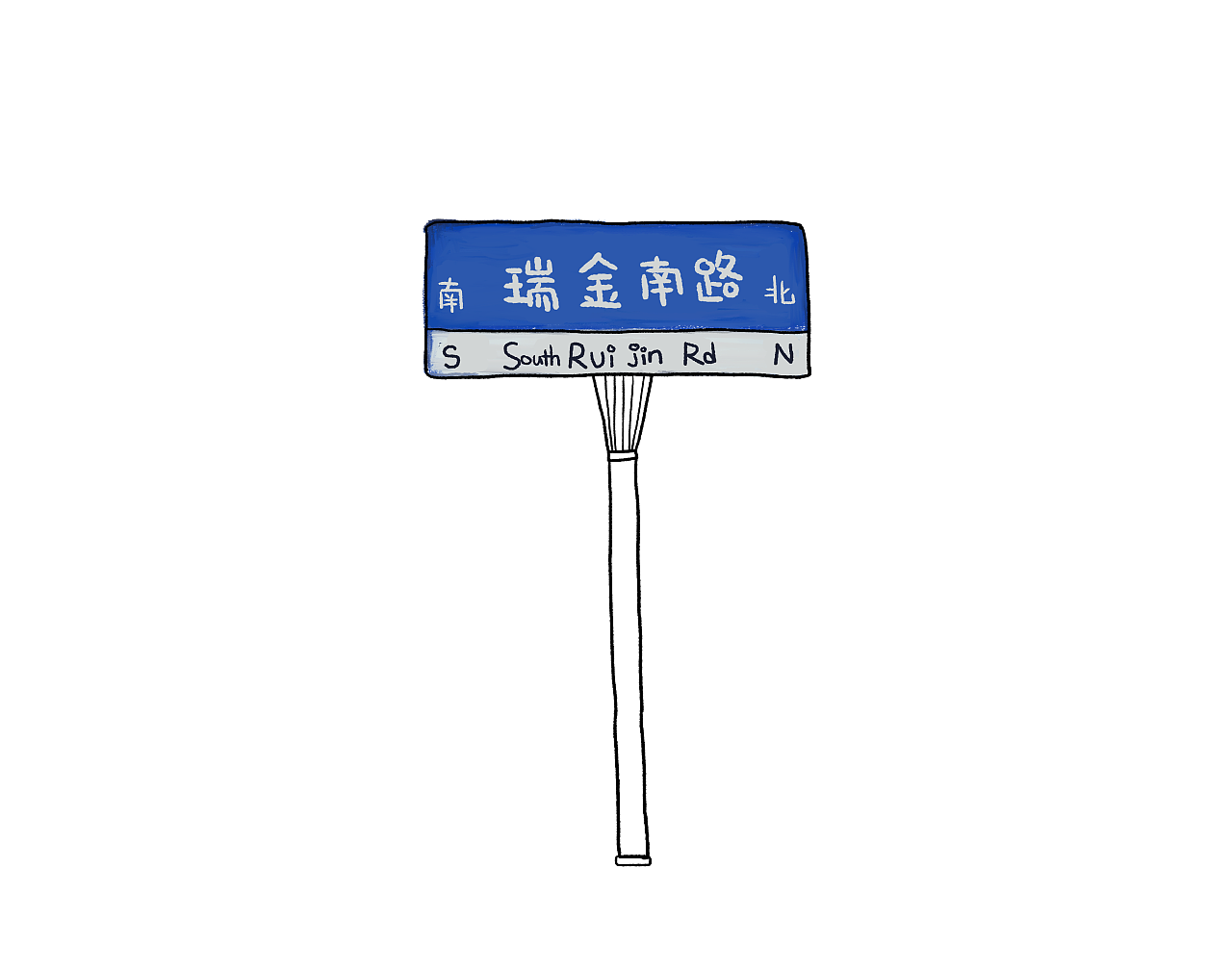 上海瑞金南路街头插画(街区艺术装置实体)