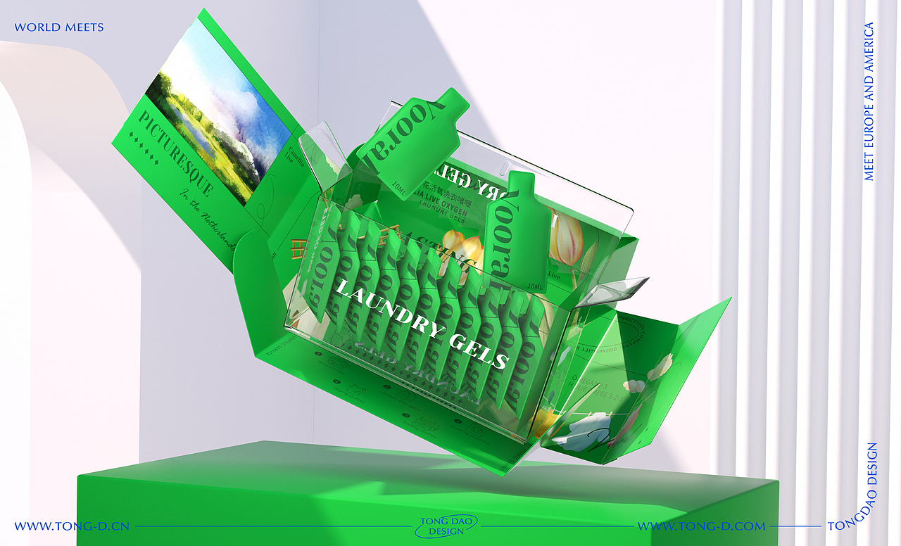 专格×同道设计 |山茶花洗衣啫喱·洗衣凝珠包装设计
