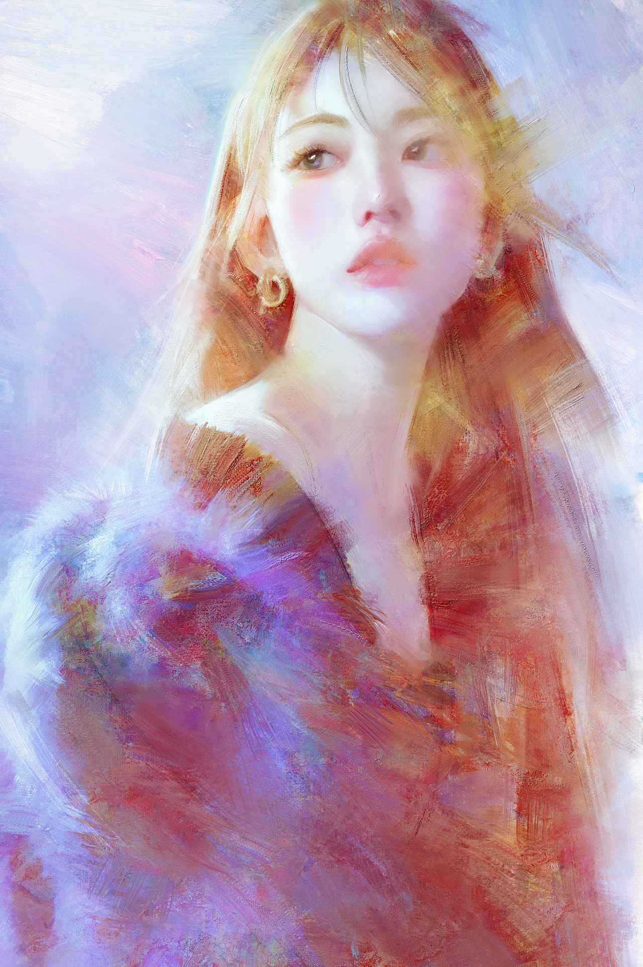 简单3步画出真实油画笔触厚度质感-附作品