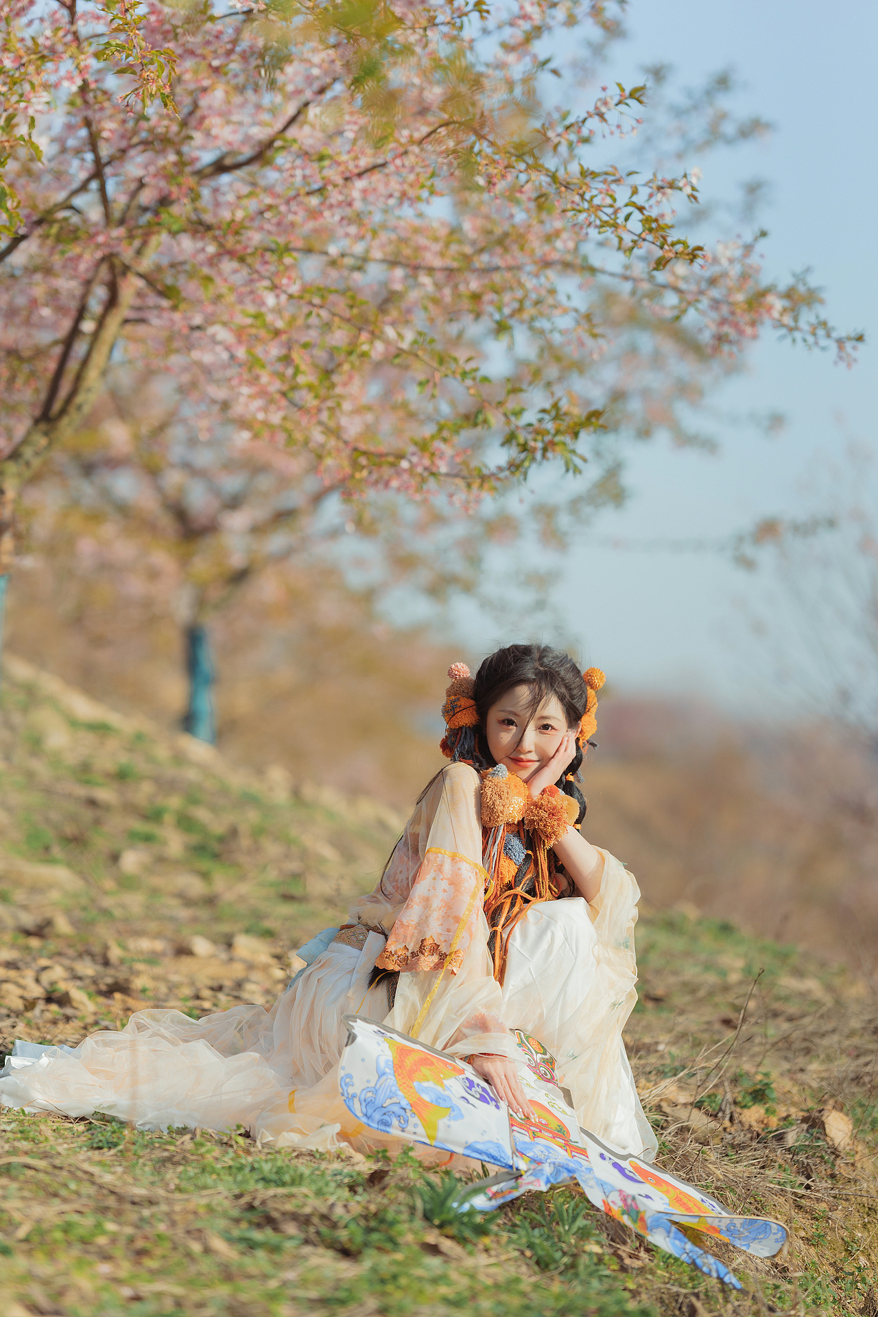 樱花与汉服的碰撞