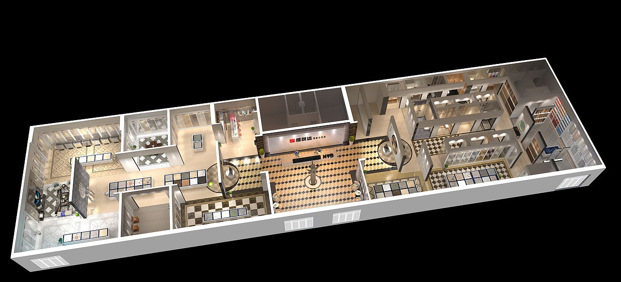 陶瓷生活馆效果图表现(瓷砖专卖店)