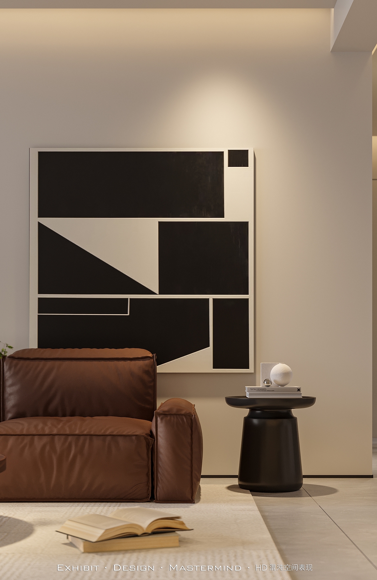 现代 极简风 平层客餐厅X 混沌空间表现（图ZMzU3NjYzMjIw） - 家装设计 - 站酷设计师混沌空间写实表现原创素材 - 站酷ZCOOL