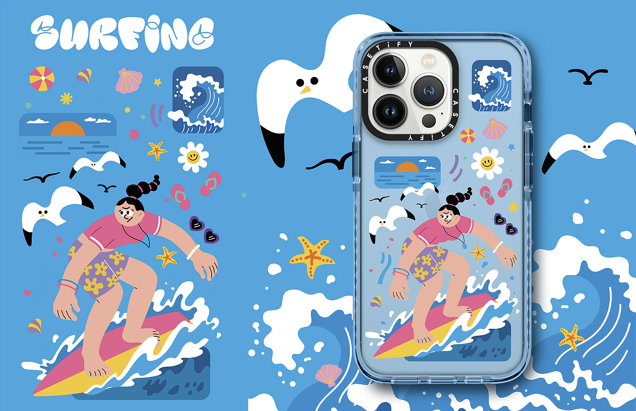 合作CASETIFY｜运动系列（图ZMzEzNTcwNjEy） - 新锐潮流插画 - 站酷设计师骨钙钙原创素材 - 站酷ZCOOL