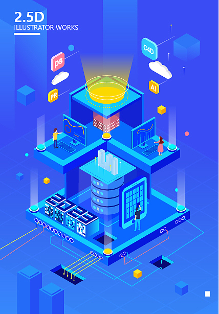 2.5d插画设计
