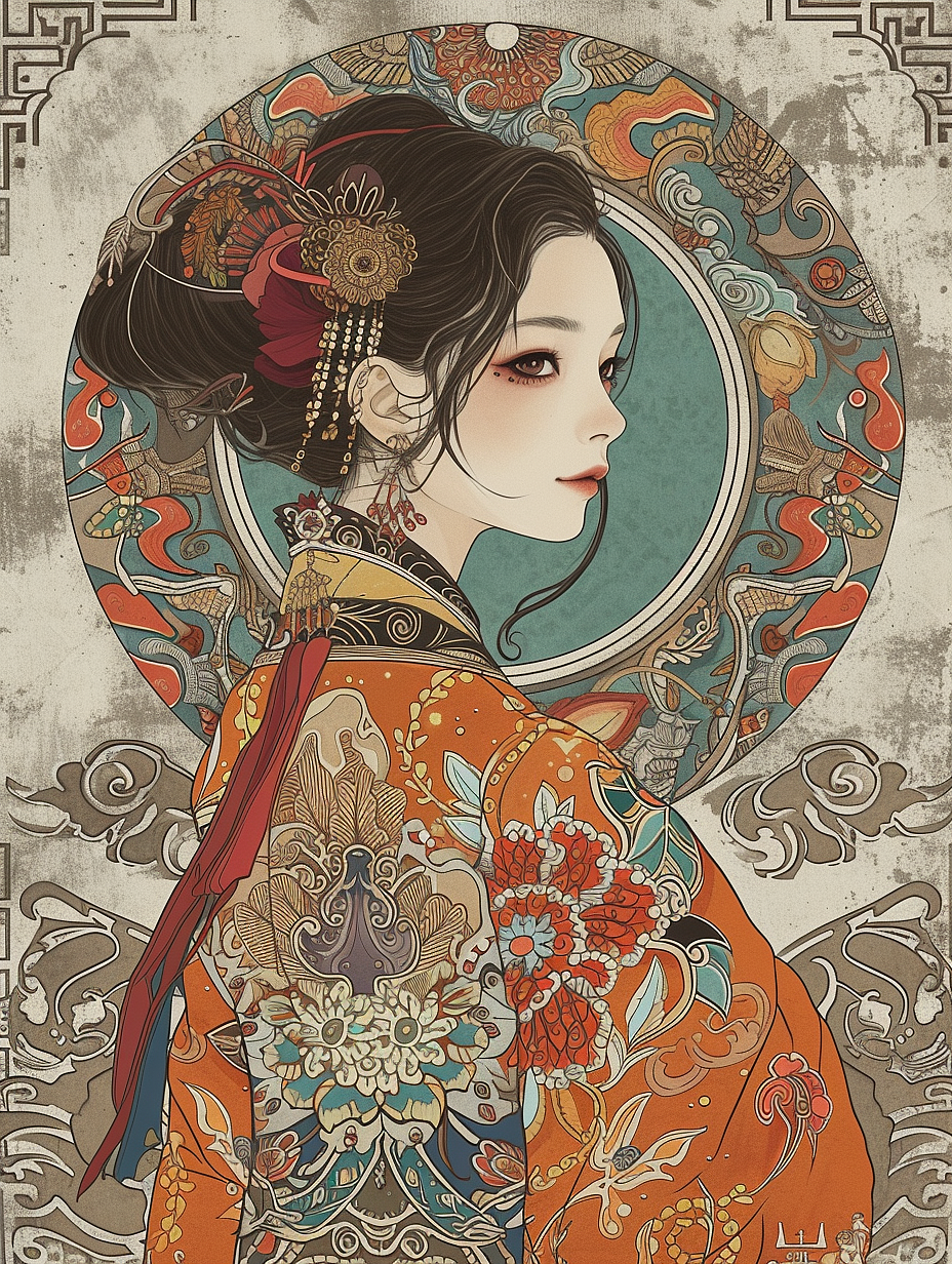 【穆夏风格】复古装饰插画