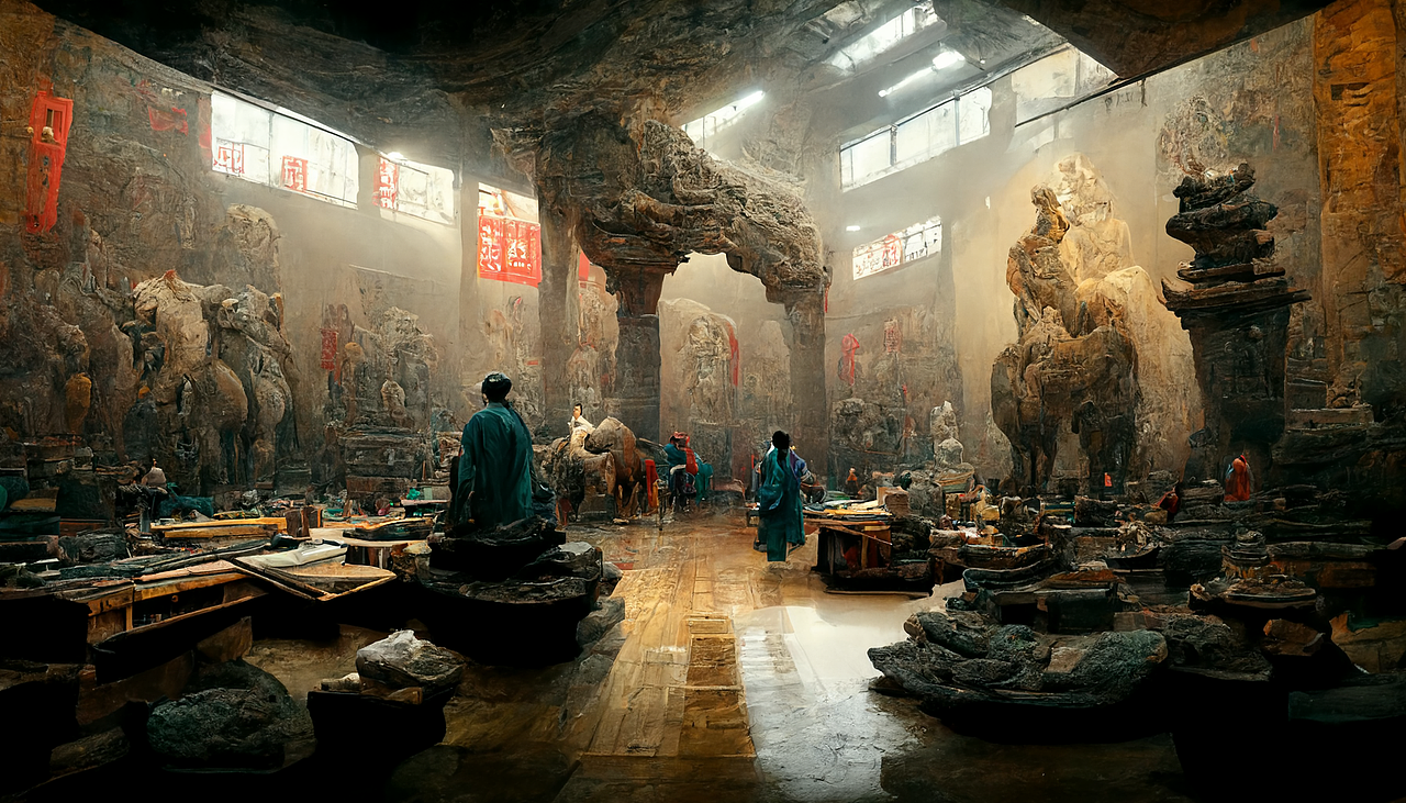语境·石画坊 / AI影视概念场景