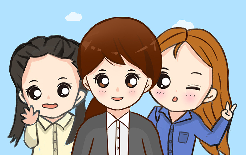 租房三姐妹卡通头像