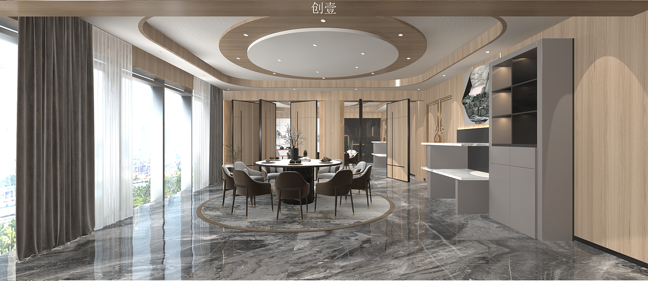 商业会所效果案例（图ZMzE1NTE5MTc2） - 商业空间设计 - 站酷设计师创壹原创素材 - 站酷ZCOOL