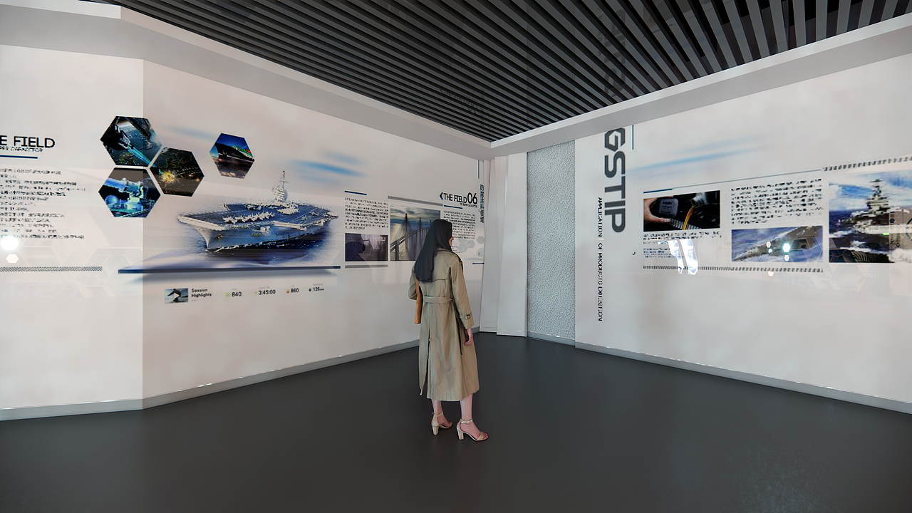 企业科技展厅文化墙展示设计方案