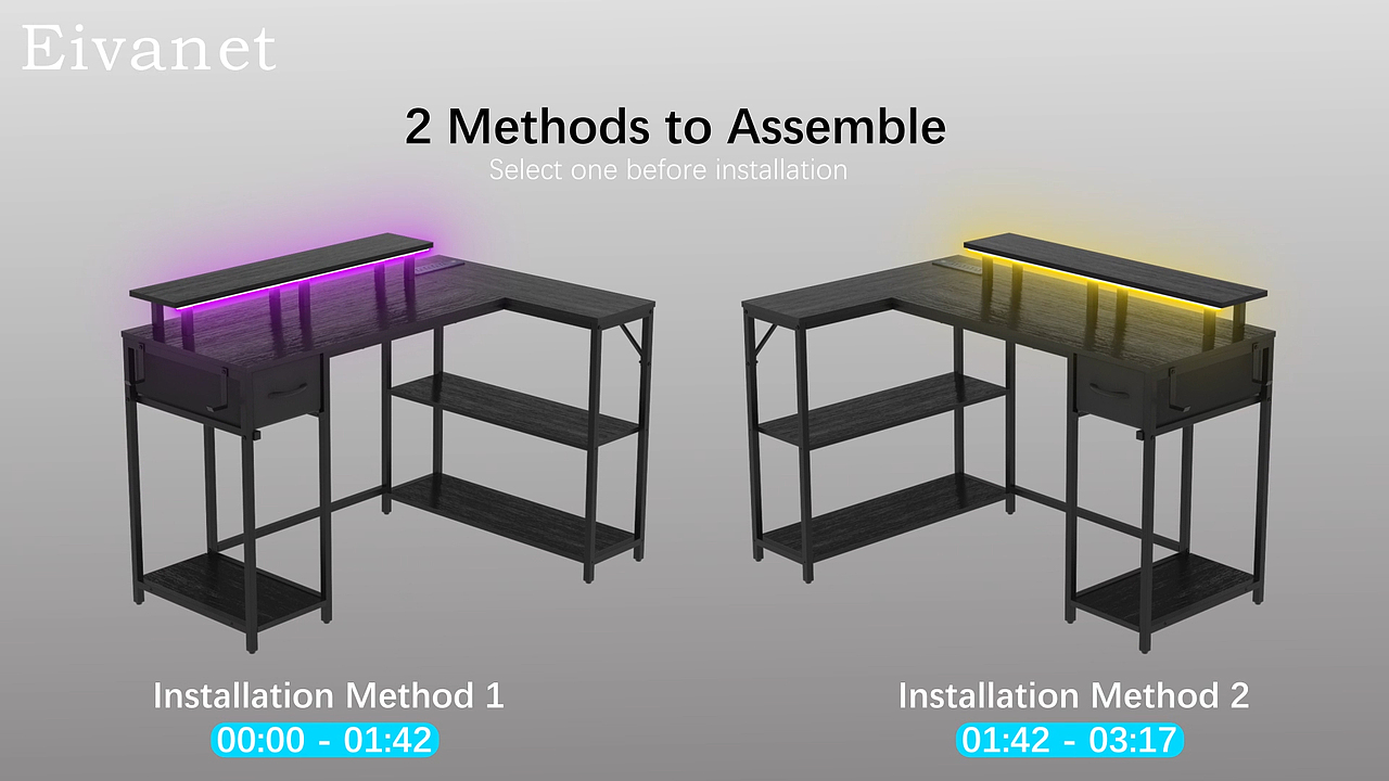 L型转角电脑桌（组装说明）-Eivanet（图ZMzU3MDQxNjg4） - 产品 - 站酷设计师酸菜鱼王子原创素材 - 站酷ZCOOL