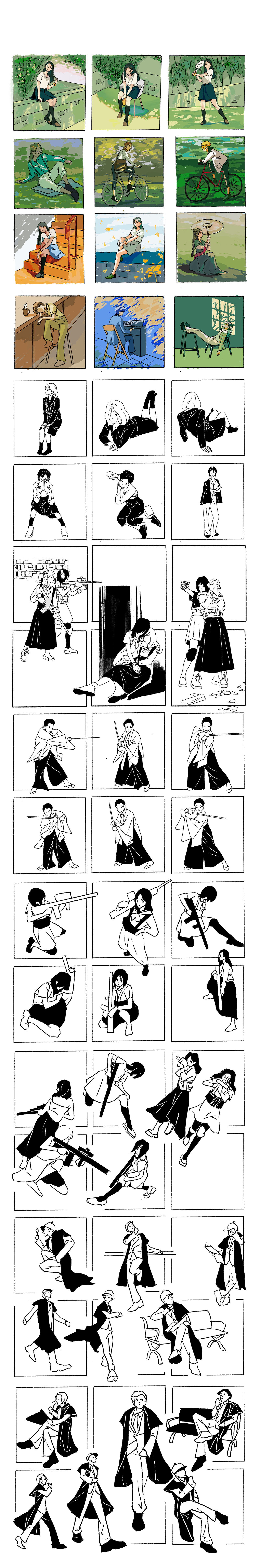 速写打卡合集（一）（图ZMzA1MDY2NDg4） - 创作习作 - 站酷设计师无风风风原创素材 - 站酷ZCOOL