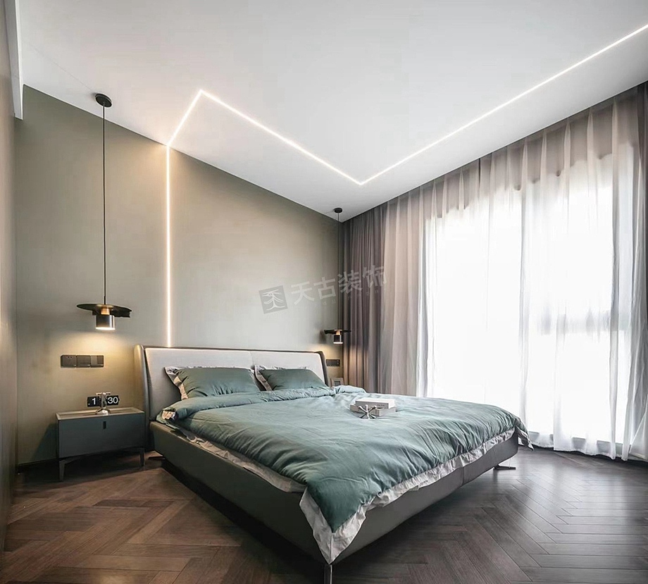 重庆万科御澜道装修完工实景,现代简约风设计效果图