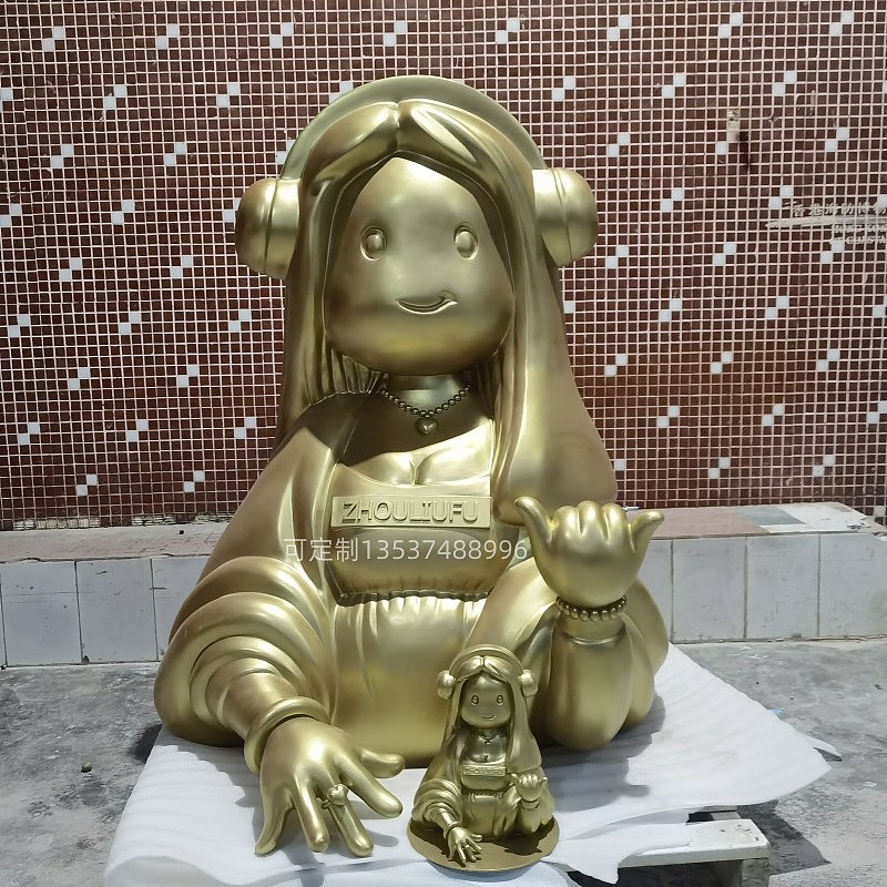 珠宝店形象IP摆件玻璃钢小女孩造型雕塑