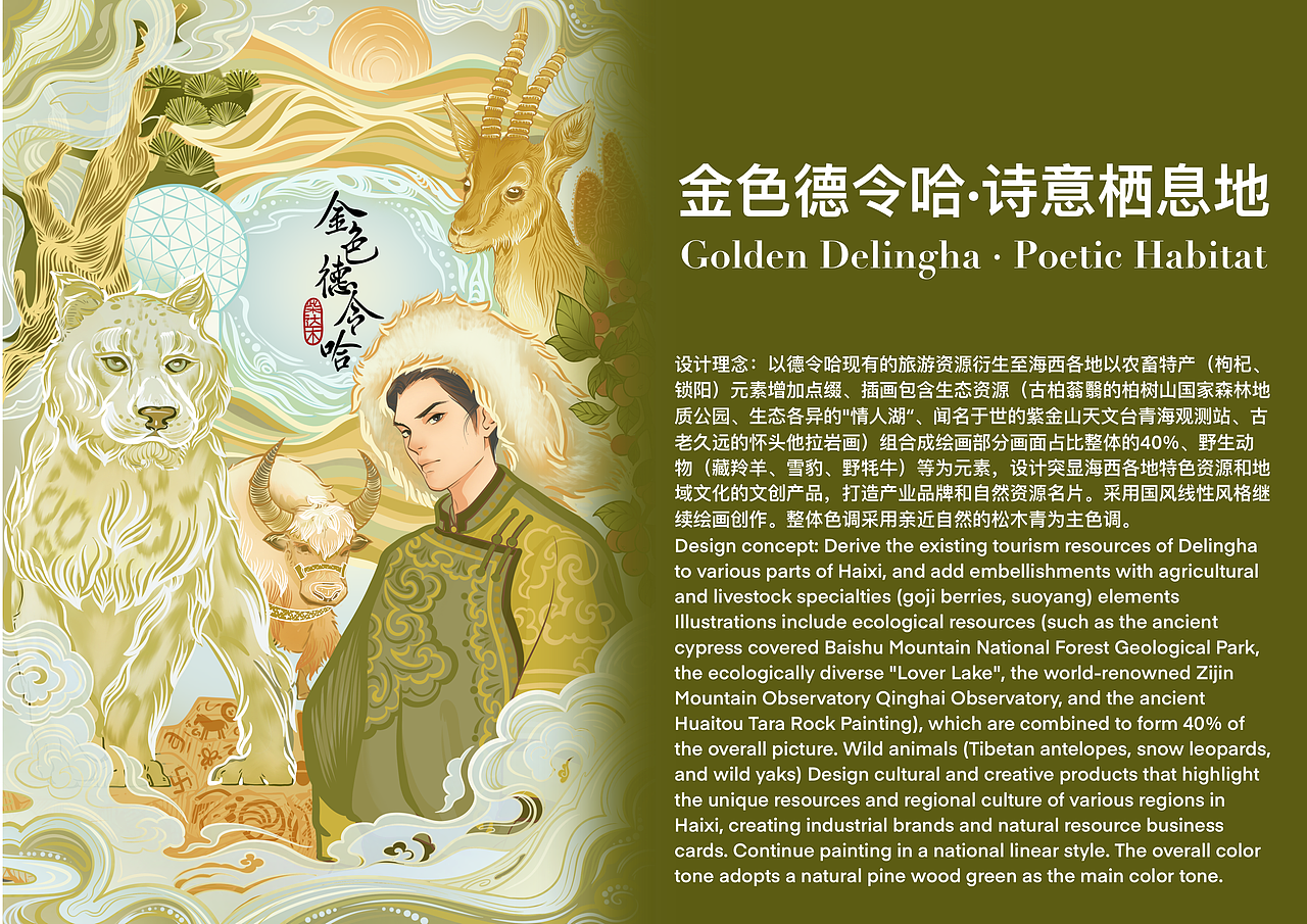 金色德哈令（图ZMzQxMDA5MjA0） - 创作习作 - 站酷设计师是点点鸭原创素材 - 站酷ZCOOL