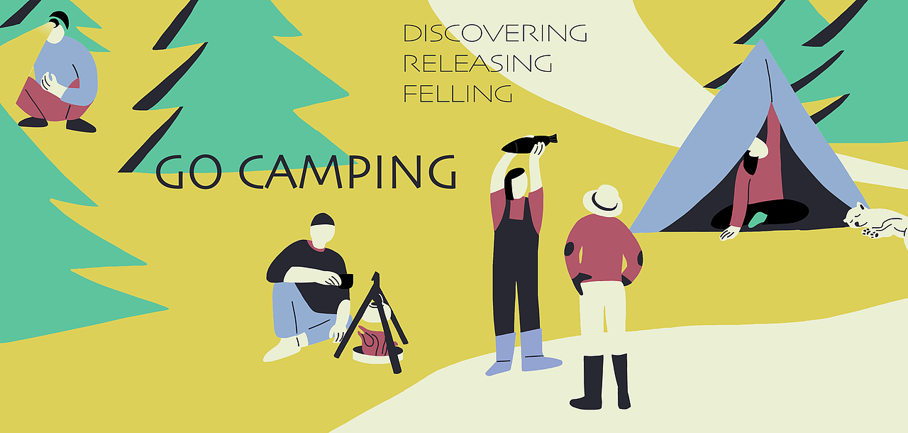 Go camping（图ZMzEwMzg4MDg4） - 商业插画 - 站酷设计师yuerG原创素材 - 站酷ZCOOL