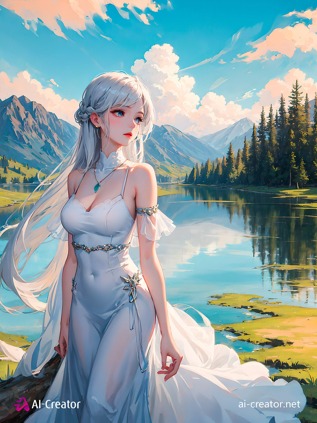 【AI绘画作品-79】山水间