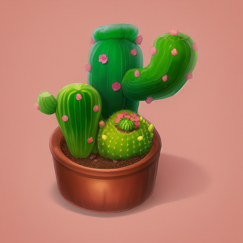 AI-卡通-花花草草