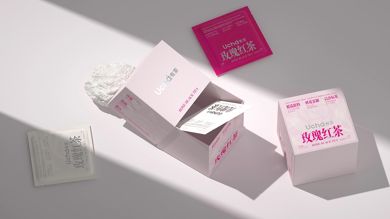 尚智&times;有茶｜玫瑰红茶概念包装｜饮品包装设计