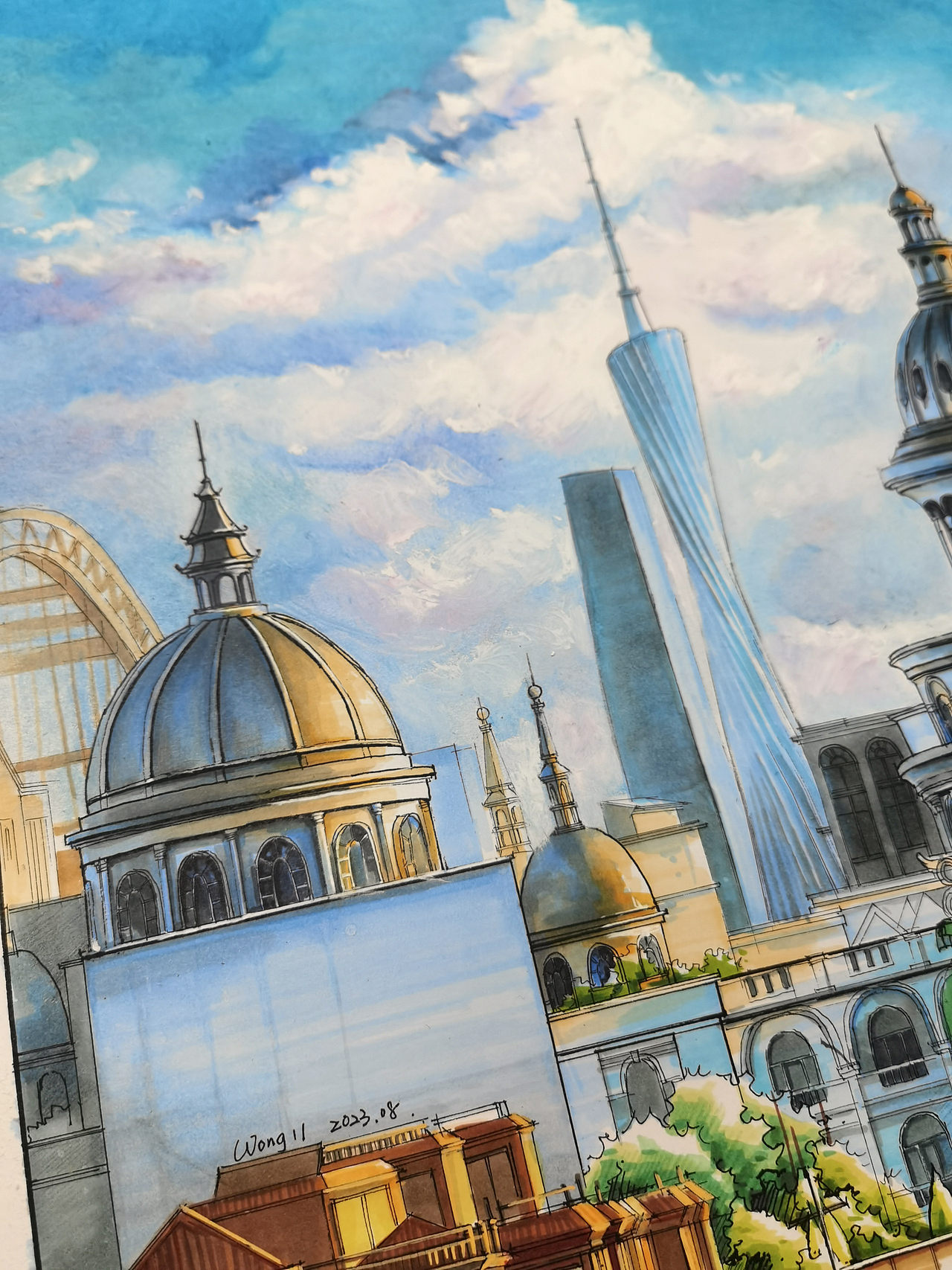 马克笔+油画棒手绘|照片写生-广州（图ZMzUwMTE0MjY0） - 绘画 - 站酷设计师wong11原创素材 - 站酷ZCOOL