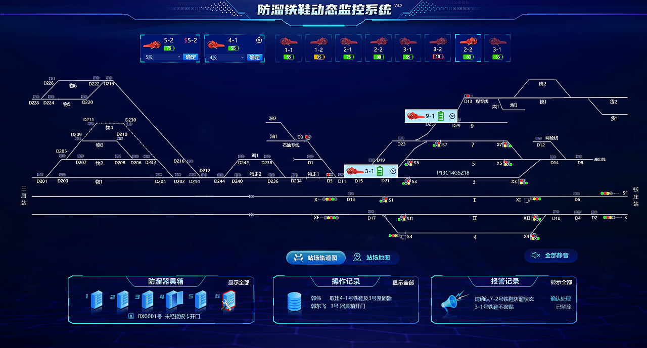 防溜铁鞋动态监控系统数字大屏设计（图ZMzAxNjE1ODEy） - APP界面 - 站酷设计师saynaomi原创素材 - 站酷ZCOOL