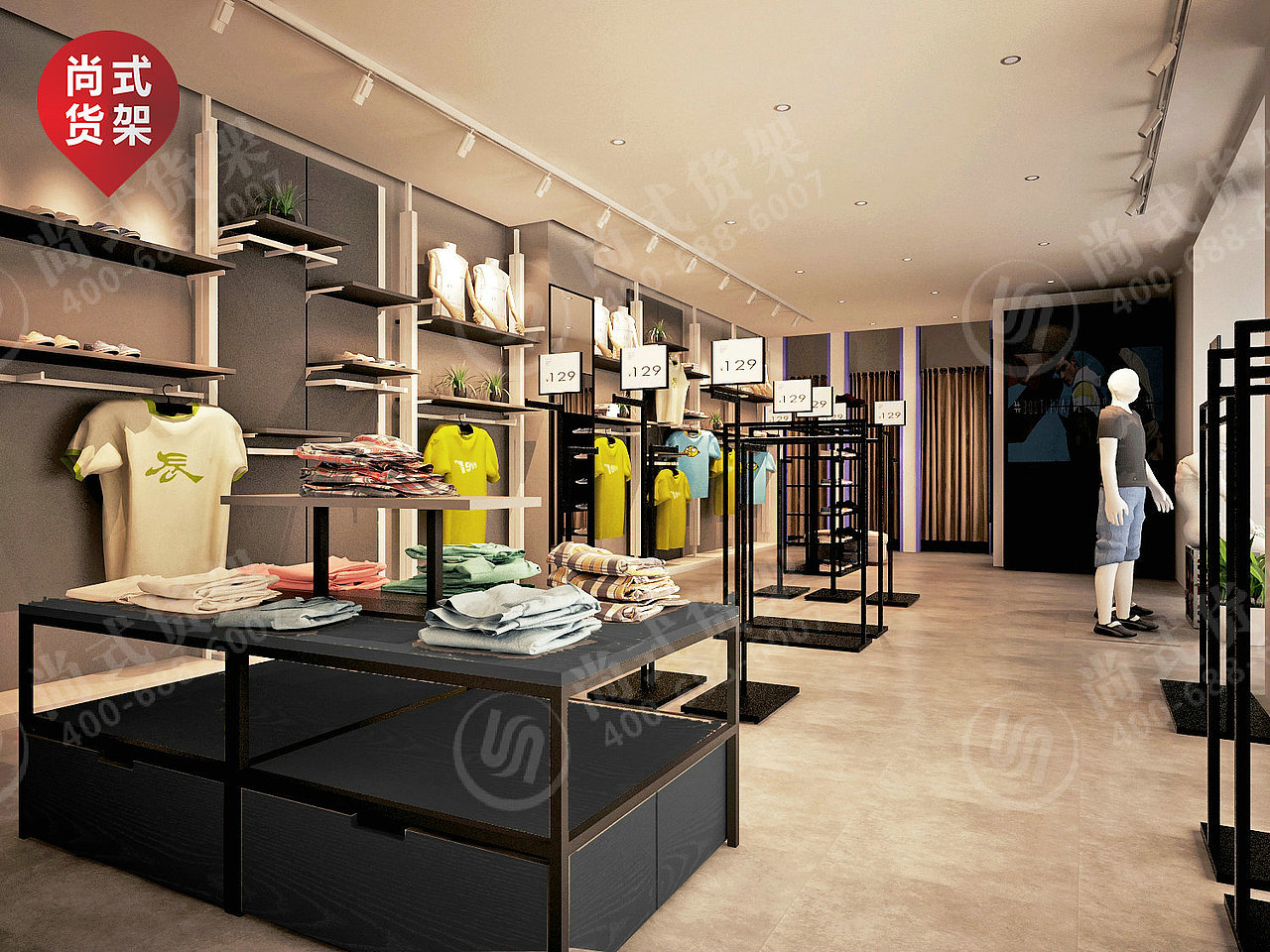 不锈钢拉丝闪光银货架随心调款式新颖可做带灯系列