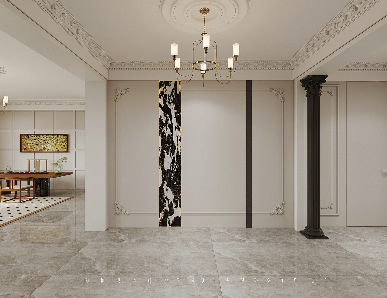 现代美式,淡雅清新的空间,稳重档次感