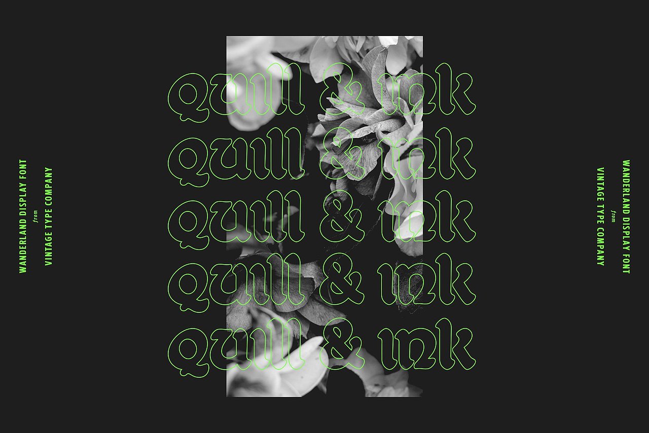 美式复古潮流时尚潮牌logo海报封面标题手写英文字体