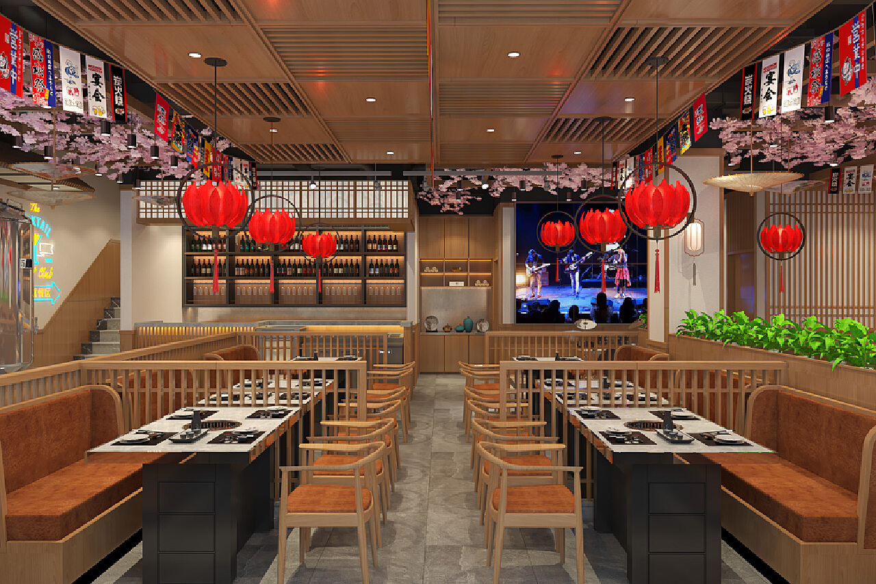 日式烧烤海鲜餐厅 |空间|家装设计|samaker - 原创作品 - 站酷 (ZCOOL)