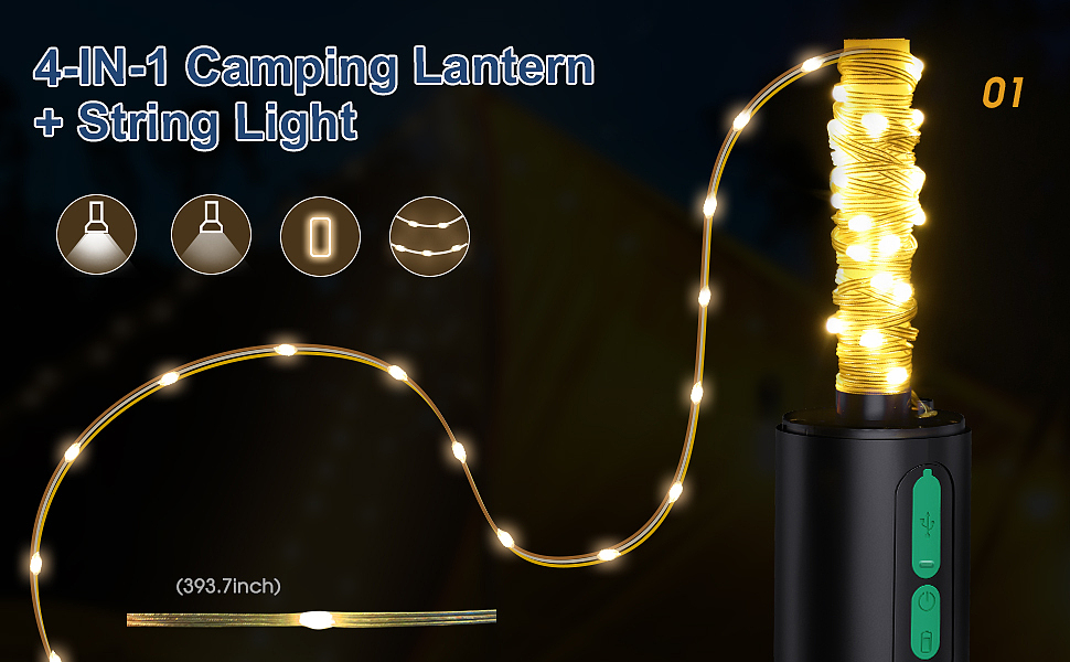 2023新款户外露营便携收纳灯串