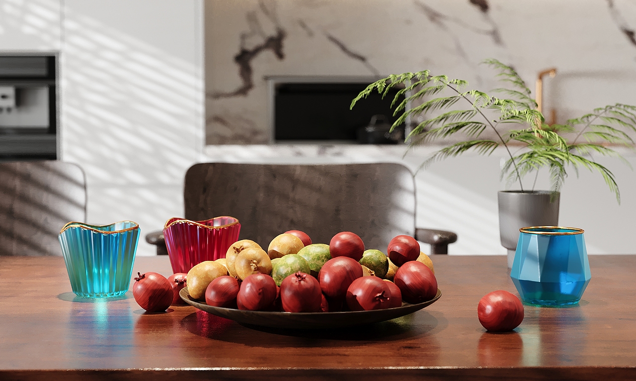 现代轻奢开放式厨房