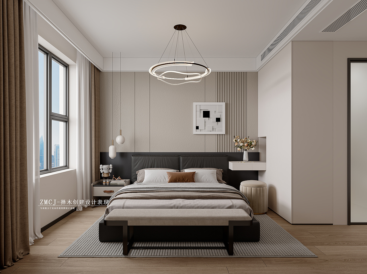 家装-现代客餐厅主卧干区