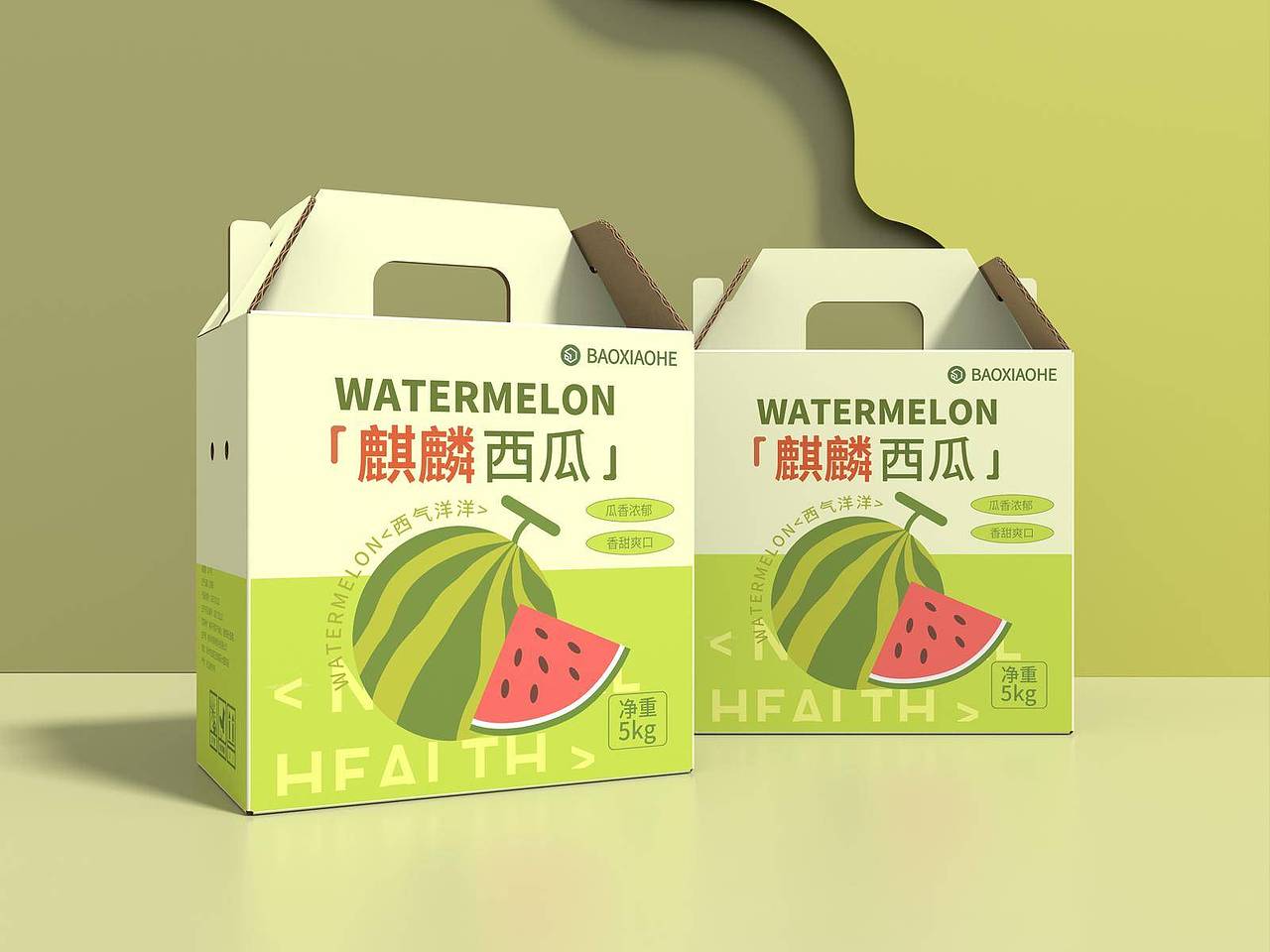 西瓜纸箱包装设计
