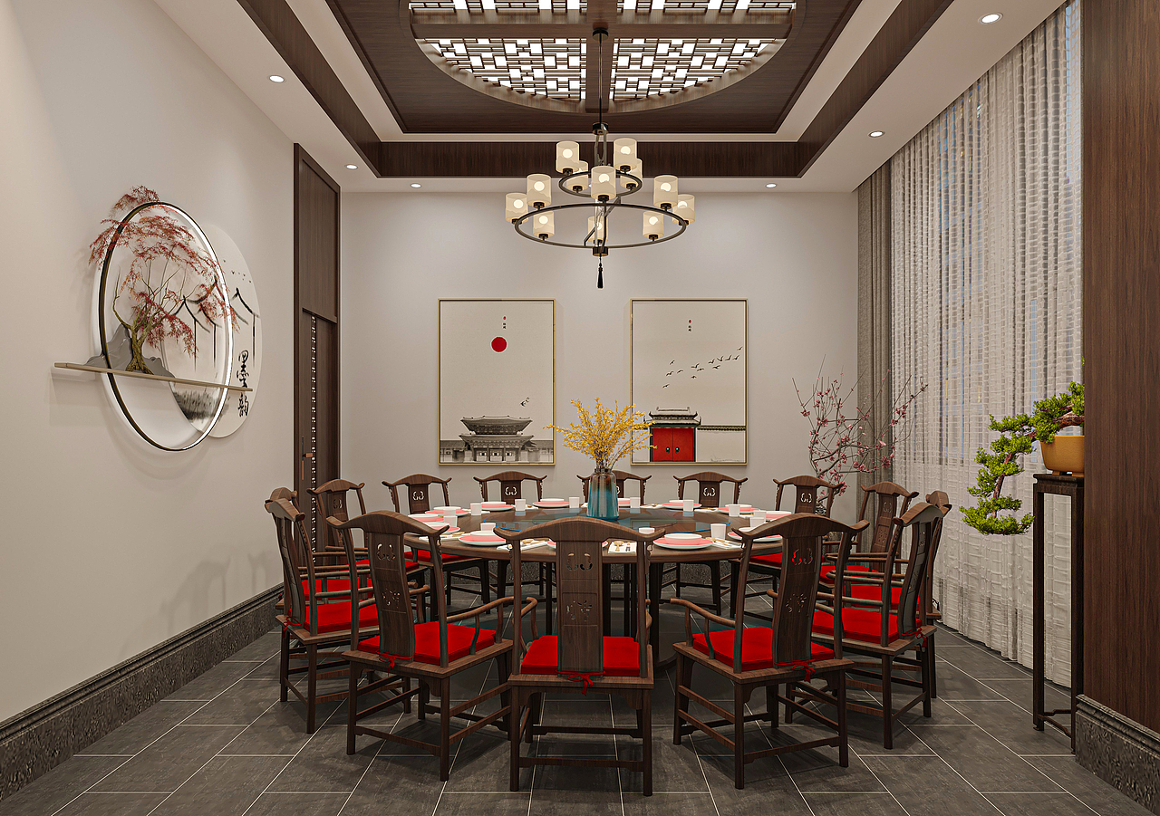中餐厅设计|徽派建筑古风餐厅