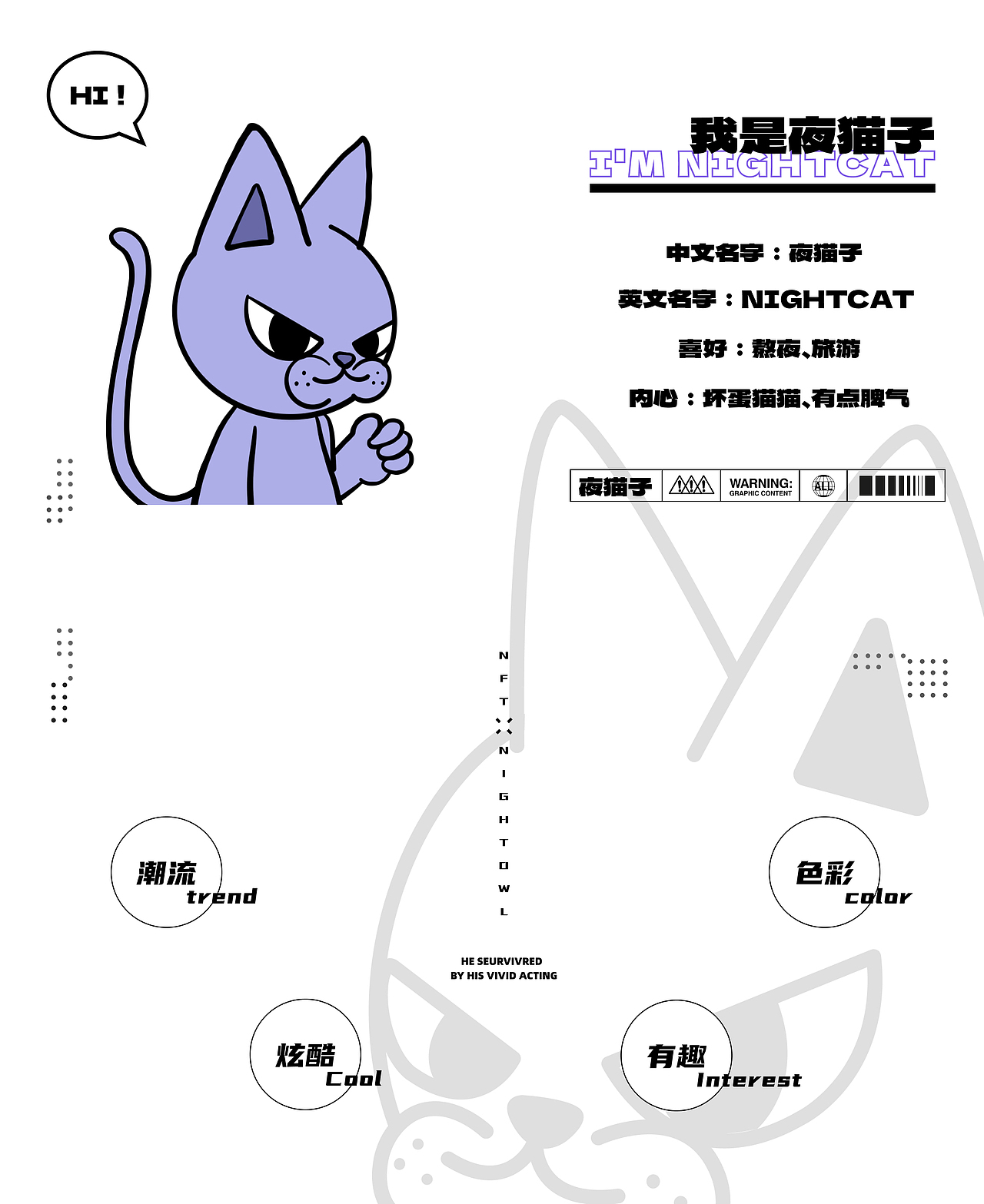 潮流艺术IP-NFT-夜猫来袭