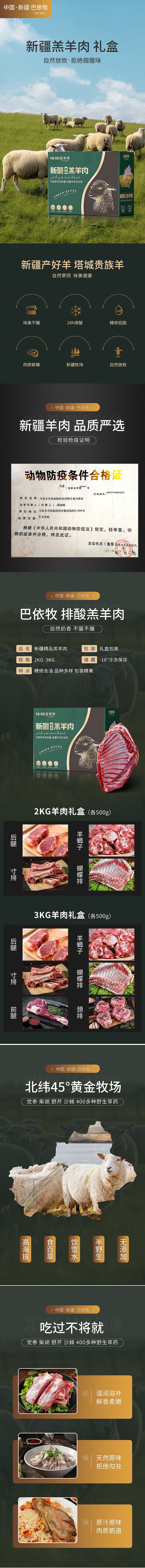 新疆牛羊肉电商主图详情羔羊肉礼盒创意抖音