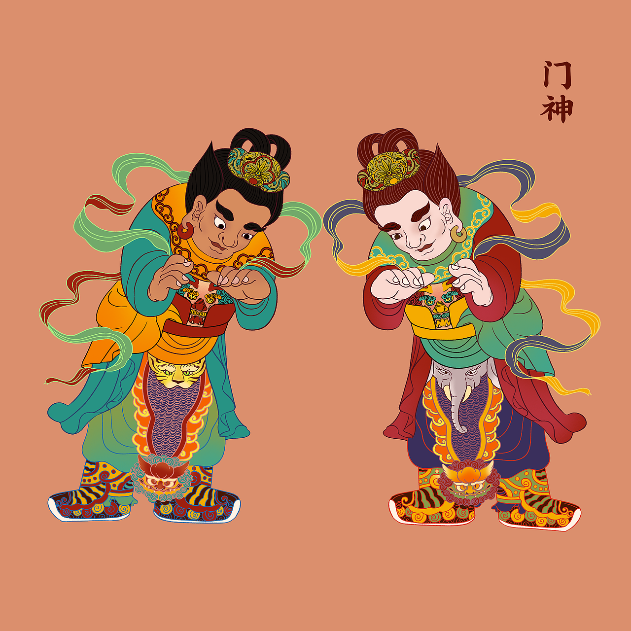 二十四节气 X 中华民俗 ｜立春·新春庙会（图ZMzI2OTU0MzAw） - 商业插画 - 站酷设计师鹿星河原创素材 - 站酷ZCOOL