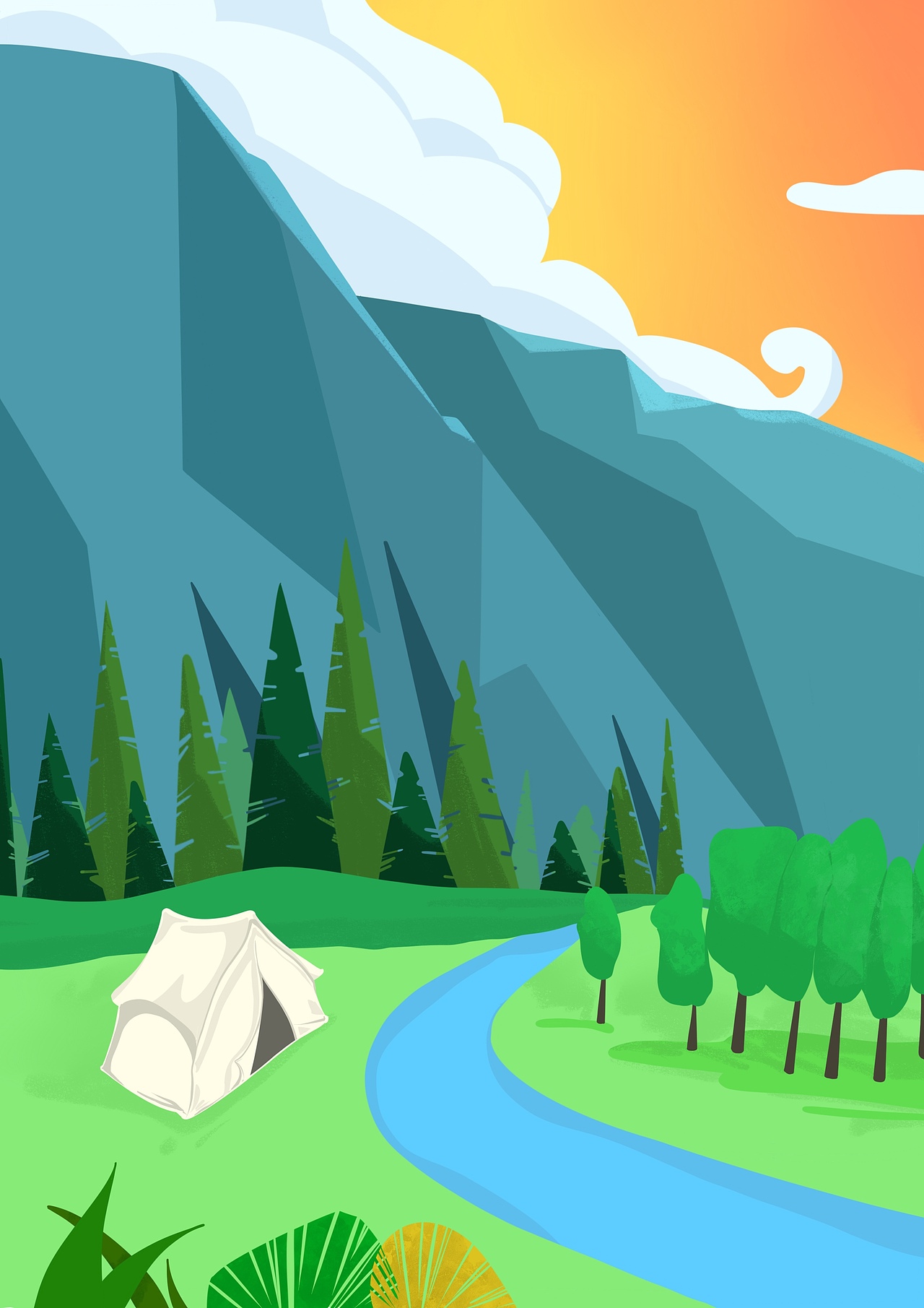 扁平风景系列（图ZMzMxNzgzNzk2） - 创作习作 - 站酷设计师三三YM原创素材 - 站酷ZCOOL