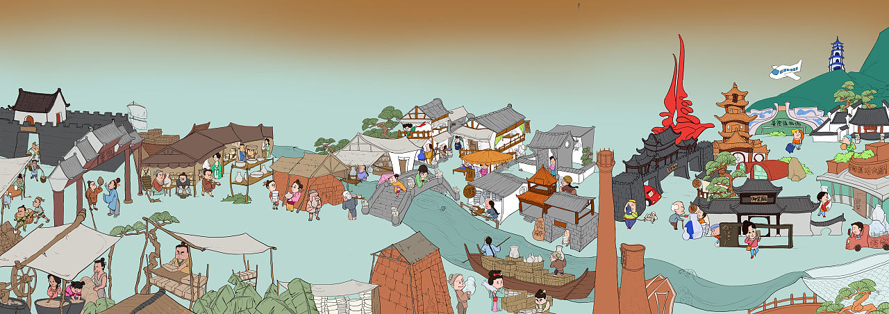 千年瓷都（图ZMzE1MDIyOTA0） - 商业插画 - 站酷设计师挑着灯拿着剑原创素材 - 站酷ZCOOL