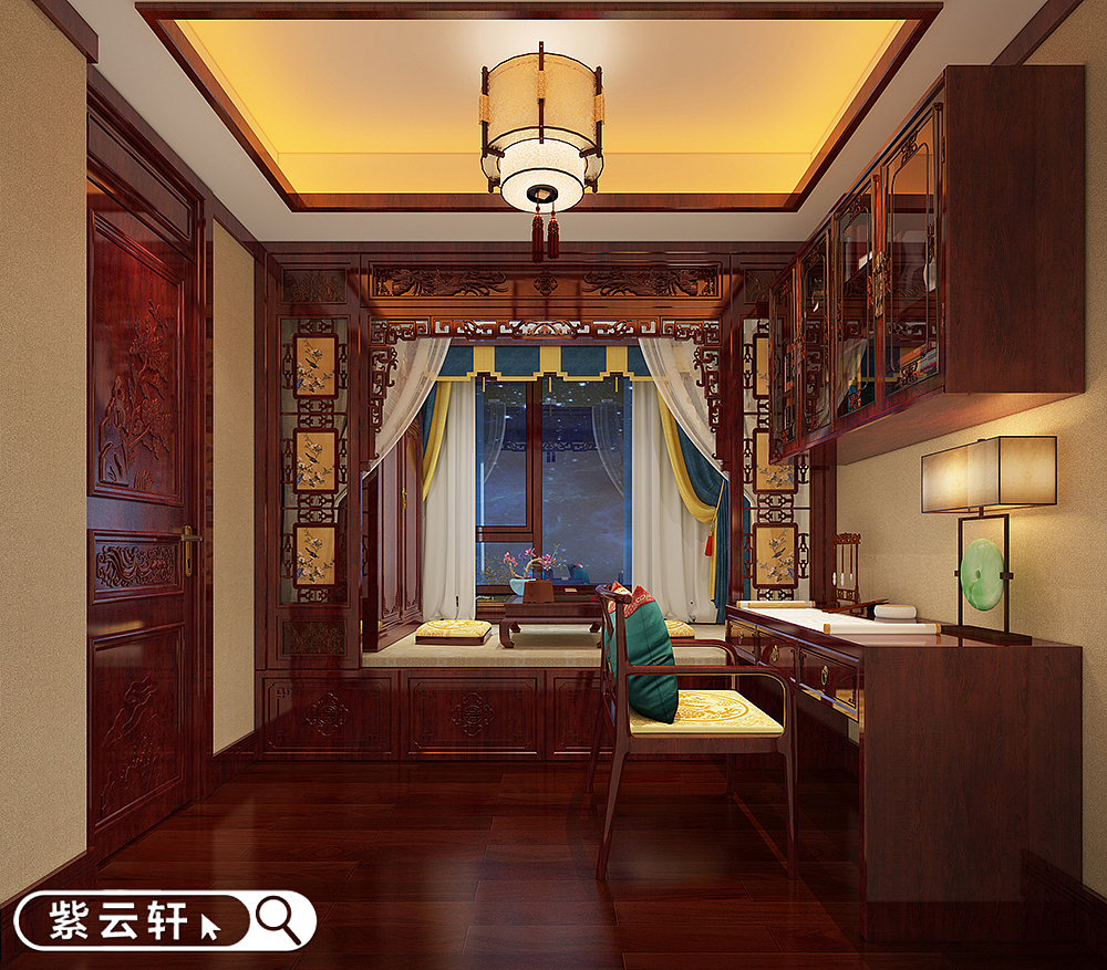 哈尔滨别墅中式装修效果图展温婉的复古家居（图ZMzM0MDQwNTIw） - 家装设计 - 站酷设计师紫云轩中式原创素材 - 站酷ZCOOL