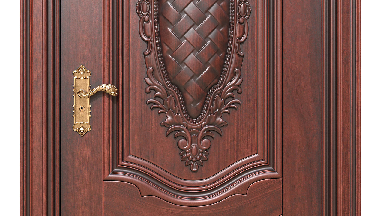 №332雕花木门建模渲染教程（图ZMzA4MzIyMTA4） - 生活用品 - 站酷设计师古色谷香原创素材 - 站酷ZCOOL