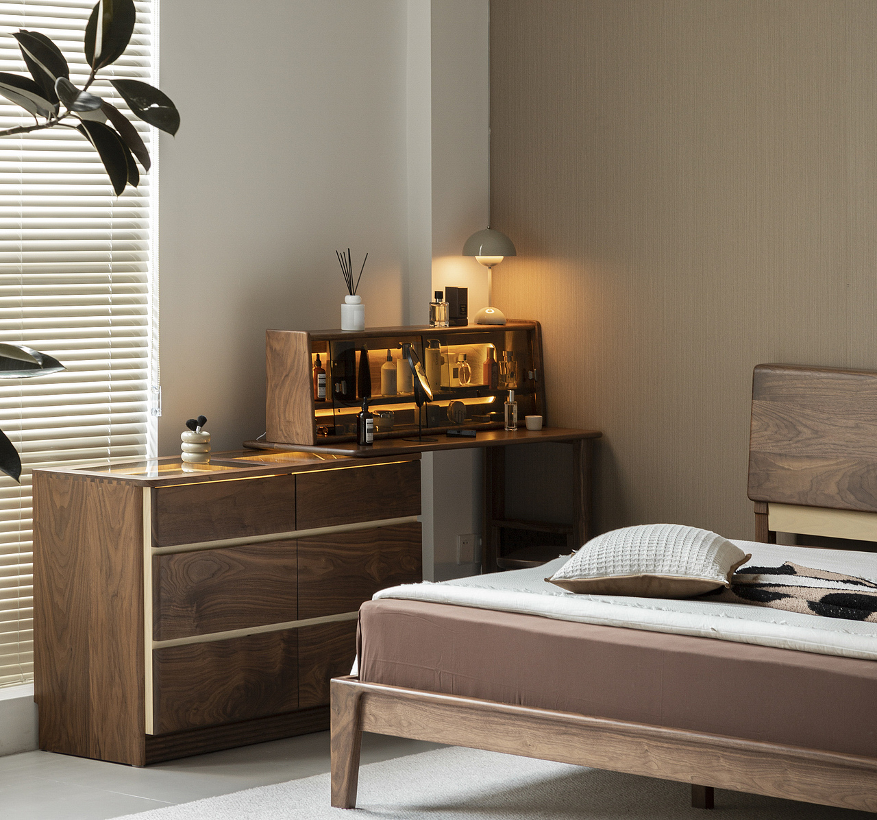 家具摄影-Urban season城市季节书桌产品 | 黑胡桃家具