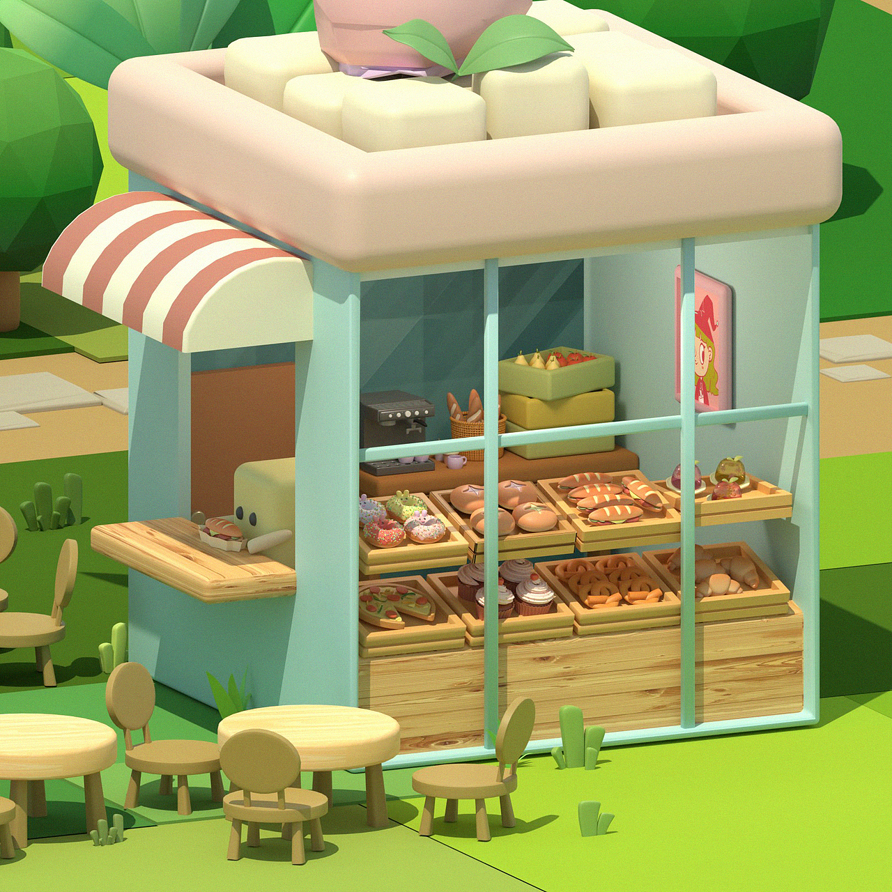 建模场景,夏日甜品屋来啦~