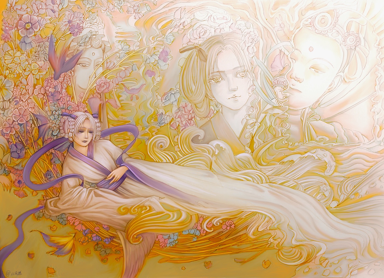 原创国风系列（图ZMzM3NzE2OTEy） - 艺术插画 - 站酷设计师金子未散原创素材 - 站酷ZCOOL